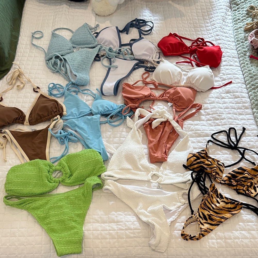 SHEIN 8 Swim Bikinis Bundle Sz: Small